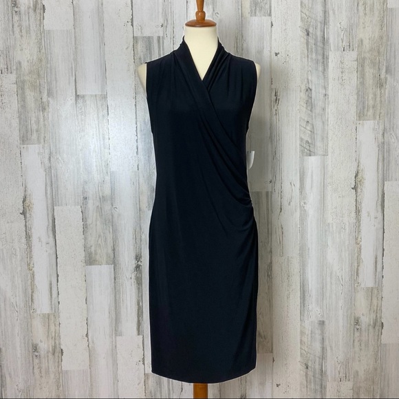 Norma Kamali Sleeveless Side Drape Dress, L - Picture 2 of 8